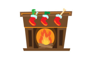 Christmas Stockings on the Fire Place