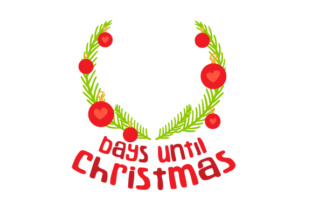 Days Until Christmas Laurel: A Festive Graphic Design Asset