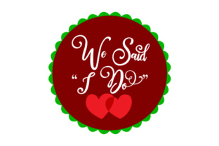 Festive Branding with Floating Christmas Ornament We Said I Do