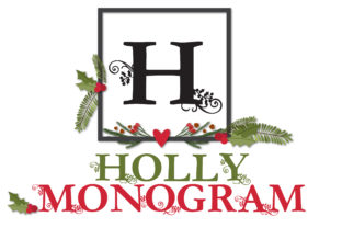 Holly Monogram Display