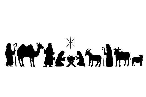 Oh Holy Night Nativity Scene: A Christmas Graphic Design Asset