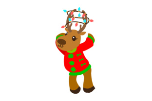 Reindeer with Ugly Christmas Sweater
