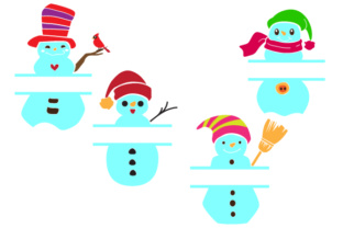 Snowman Monogram Frames for Christmas Vibes
