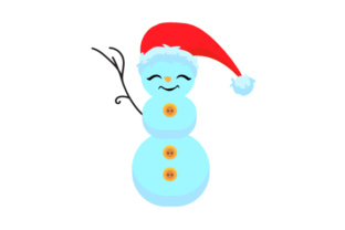 Snowman with Christmas Hat