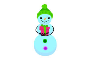 Snowman with Presents for Christmas