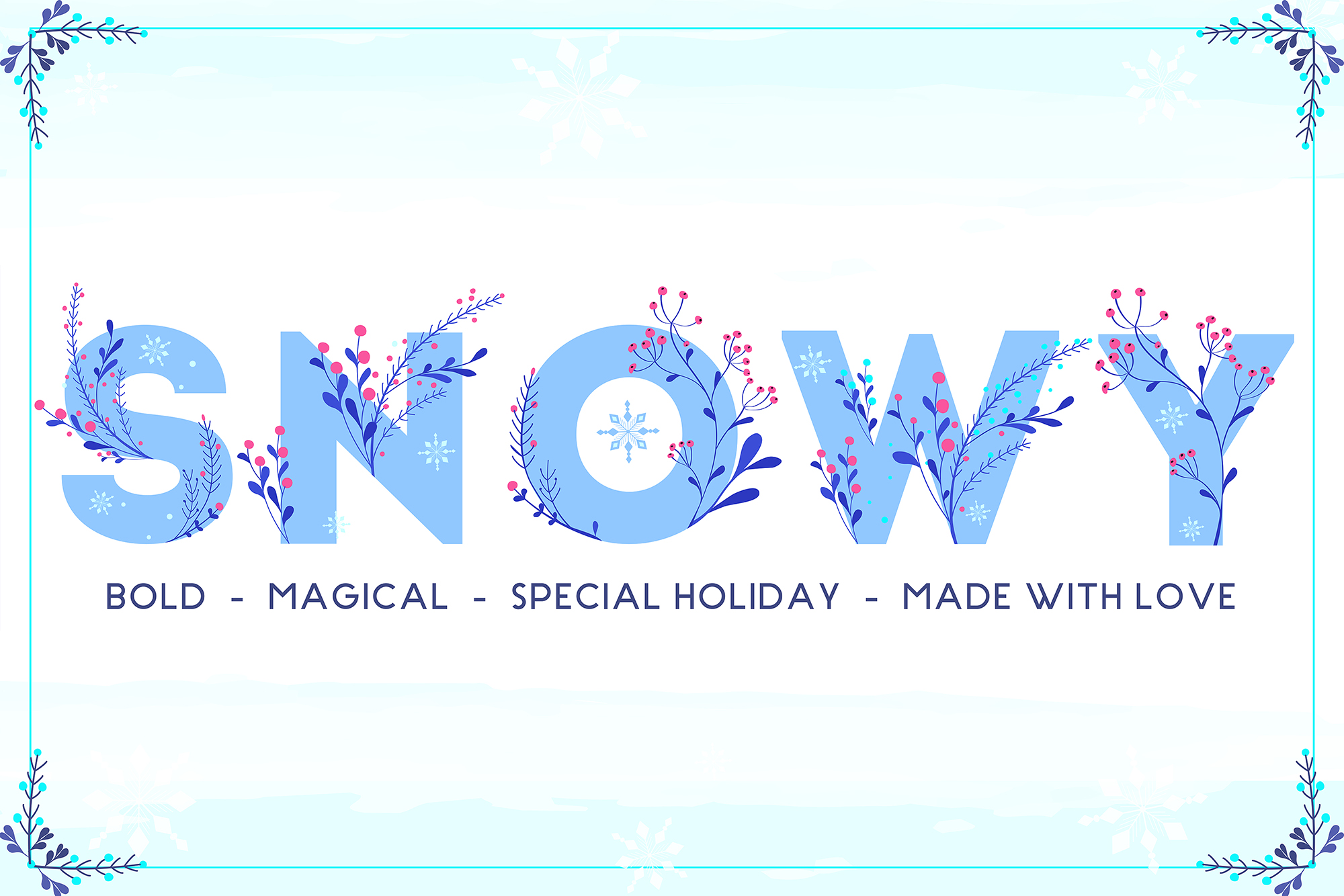 Winter Color: A Versatile Font for Seasonal Digital Products